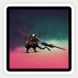 Mechana - Cyberpunk Samurai Sticker